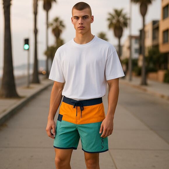 RVCA Men's Performan Swim Trunk Shorts Size 30 NEW - Picture 1 of 6